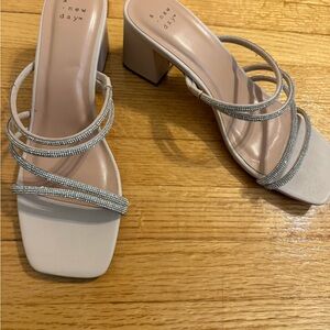 A New Day Women's Beige Strappy Heels